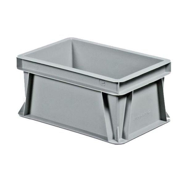 Transportkasse Schoeller Allibert Euroback 6487 grå, uten håndtakshull 300x200x145 mm